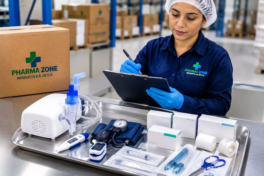 Ilustración de insumos y dispositivos médicos